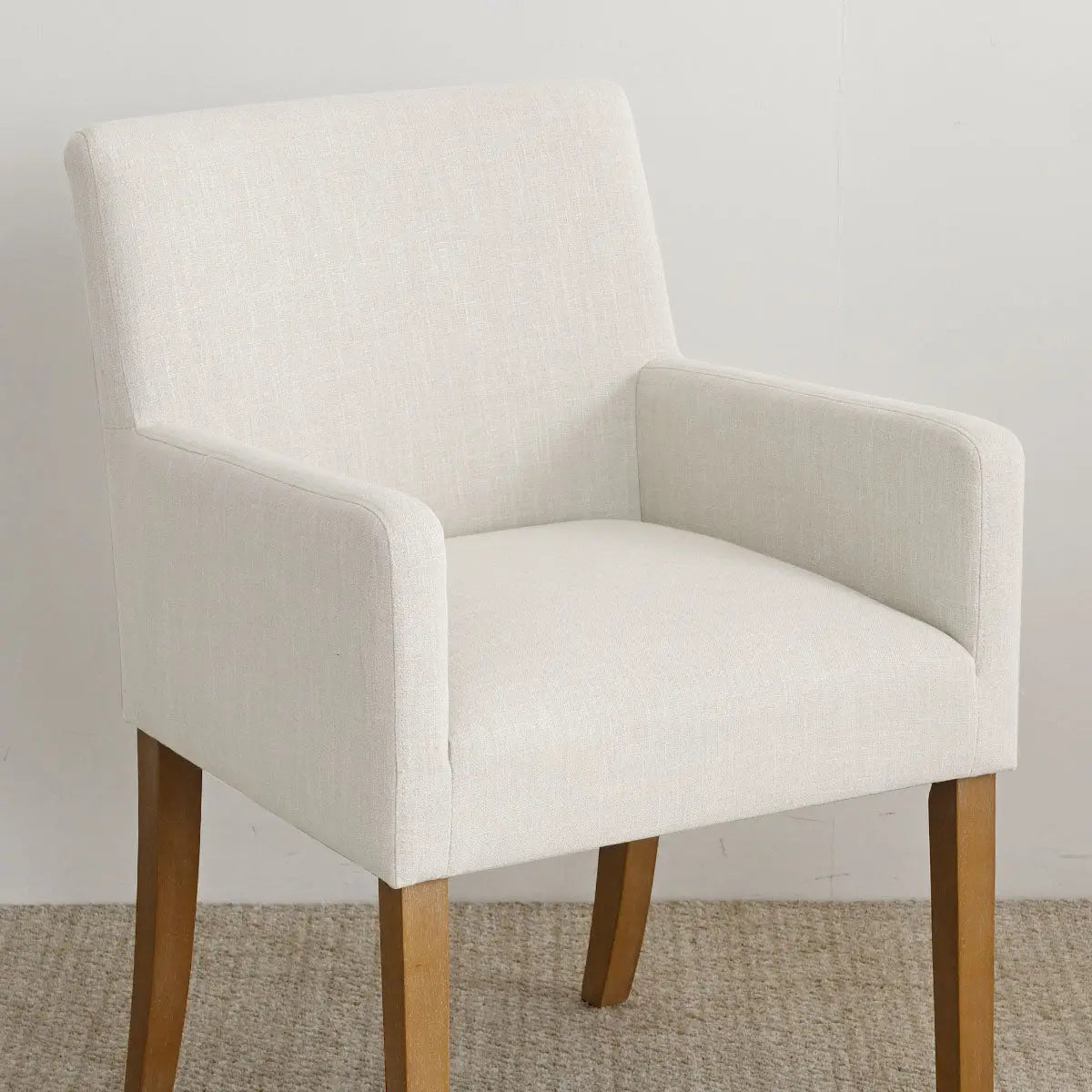 North Linen Upholstered Armchair, Side Chair with Armrest 2-piece Set - The Pop Maison