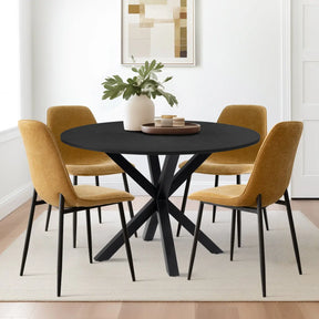 Oliver Black & Oslo Black 5pcs Dining Set The Pop Maison