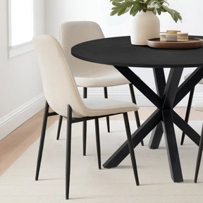 Oliver Black & Oslo Black 5pcs Dining Set The Pop Maison