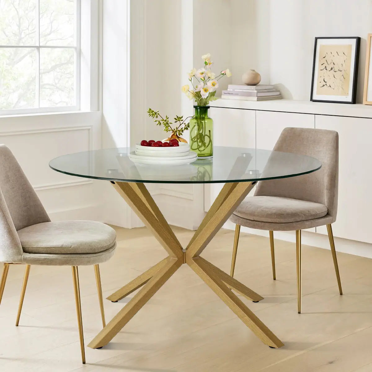 Oliver 39" Pedestal Dining Table The Pop Maison