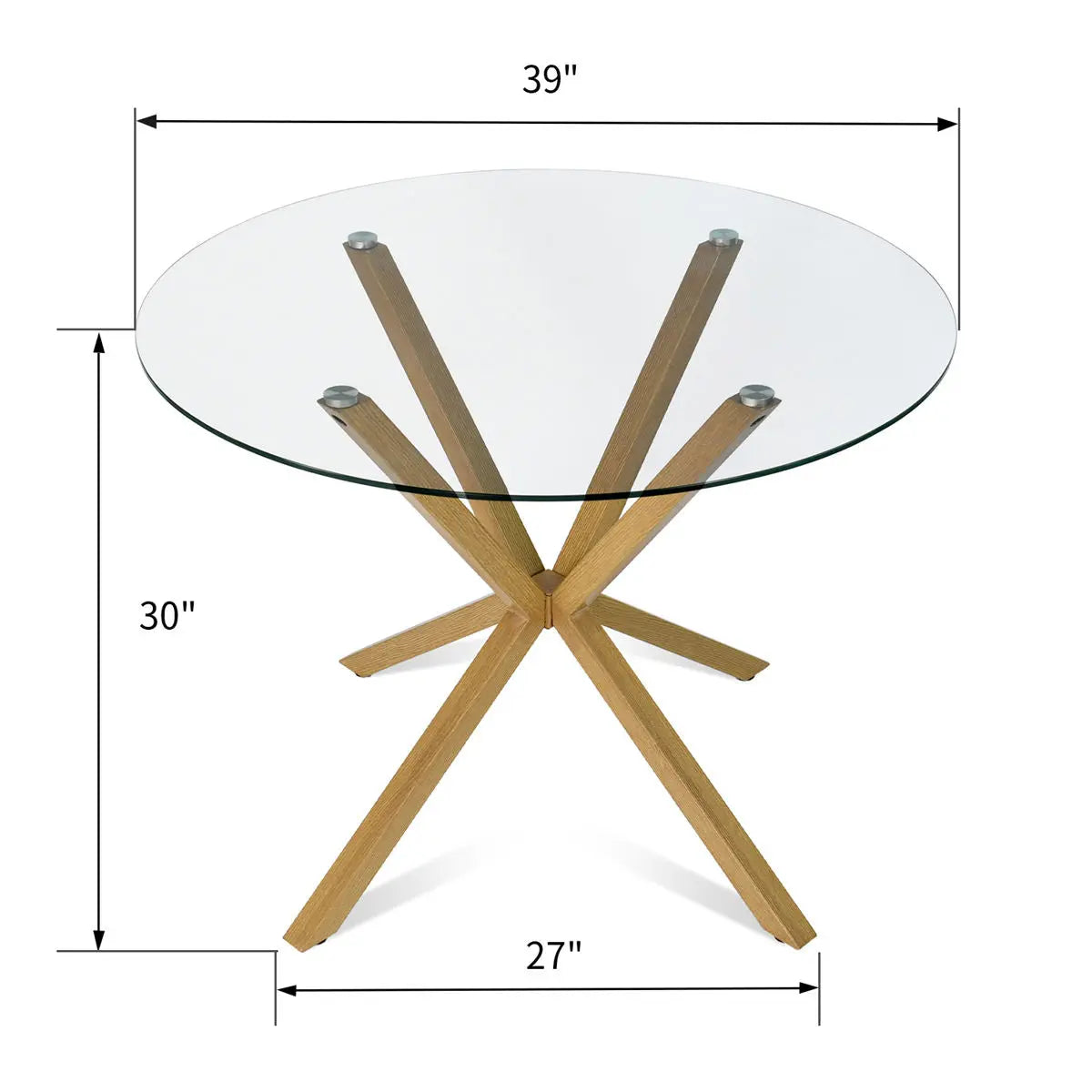 Oliver 39" Pedestal Dining Table The Pop Maison