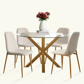 Oliver Oak & Oslo Oak  5pcs Dining Set The Pop Maison