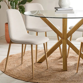 Oliver Oak & Oslo Oak  5pcs Dining Set The Pop Maison