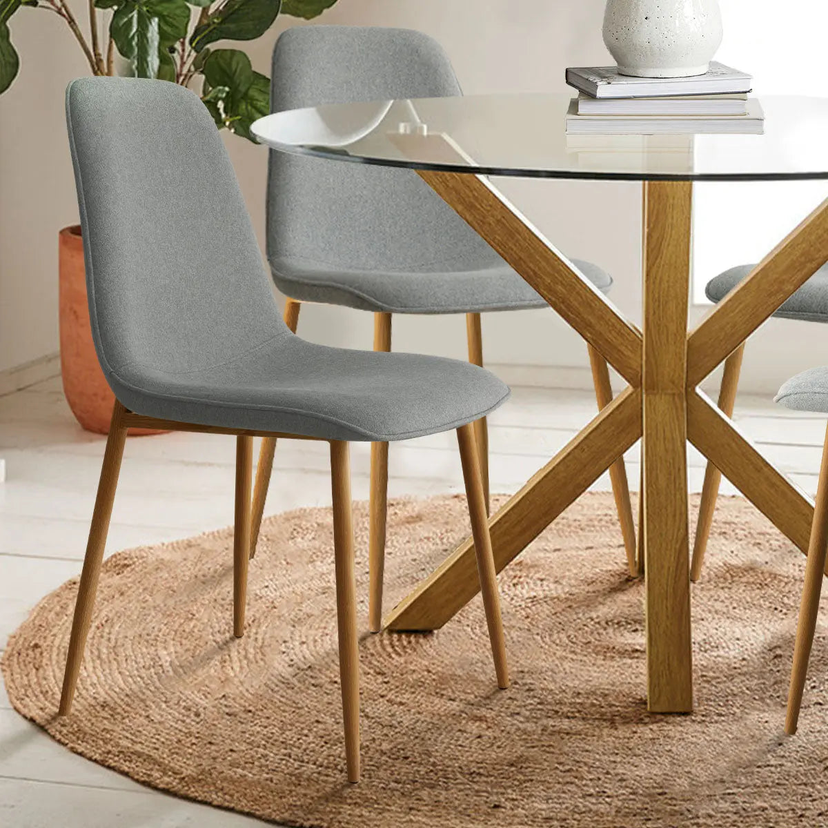 Oliver Oak & Oslo Oak  5pcs Dining Set The Pop Maison