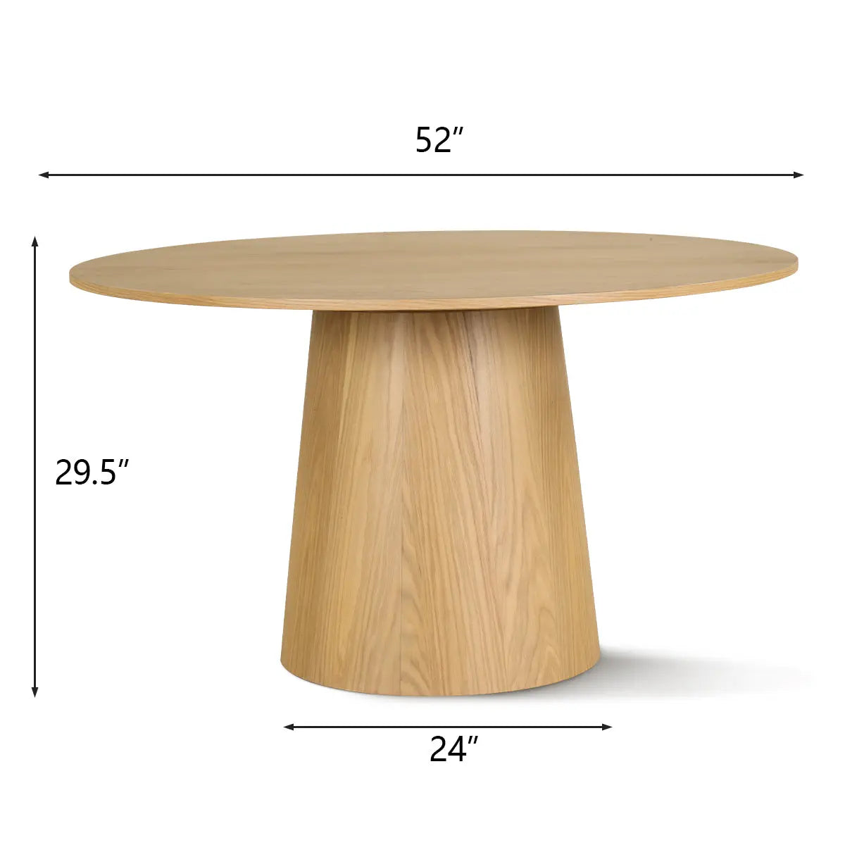 Spart Part-Orchid 52" Solid Oak Pedestal Table Base Only The Pop Maison