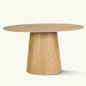 Orchid 52" Solid Oak Finish Pedestal Round Table - The Pop Maison