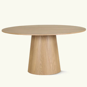 Orchid 60" Genuine White Oak Round Table The Pop Maison