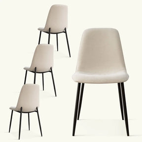 Oslo Dining Chairs with Black Legs (Set Of 4) The Pop Maison