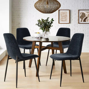 Oslo Dining Chairs with Black Legs (Set Of 4) The Pop Maison