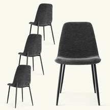 Oslo Dining Chairs with Black Legs (Set Of 4) The Pop Maison