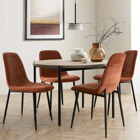 Oslo Dining Chairs with Black Legs (Set Of 4) The Pop Maison