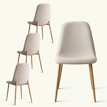 Oslo Dining Chairs with Oak Legs (Set of 4) The Pop Maison