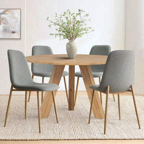 Oslo Dining Chairs with Oak Legs (Set of 4) The Pop Maison