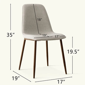 Oslo Dining Chairs with Walnut Legs (Set of 4) The Pop Maison