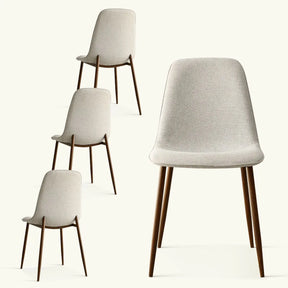 Oslo Dining Chairs with Walnut Legs (Set of 4) The Pop Maison