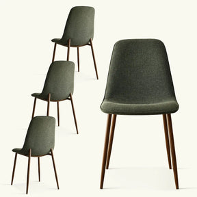 Oslo Dining Chairs with Walnut Legs (Set of 4) The Pop Maison