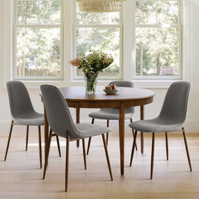 Oslo Dining Chairs with Walnut Legs (Set of 4) The Pop Maison