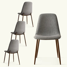 Oslo Dining Chairs with Walnut Legs (Set of 4) The Pop Maison