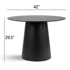 Saigong 42" Wooden Dining Table, Round Table For Small Apartment The Pop Maison