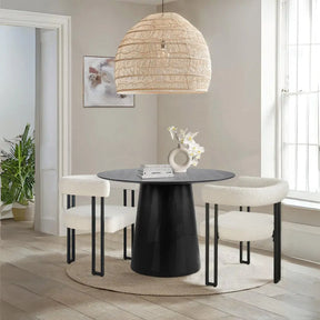 Saigong 42" Wooden Dining Table, Round Table For Small Apartment The Pop Maison