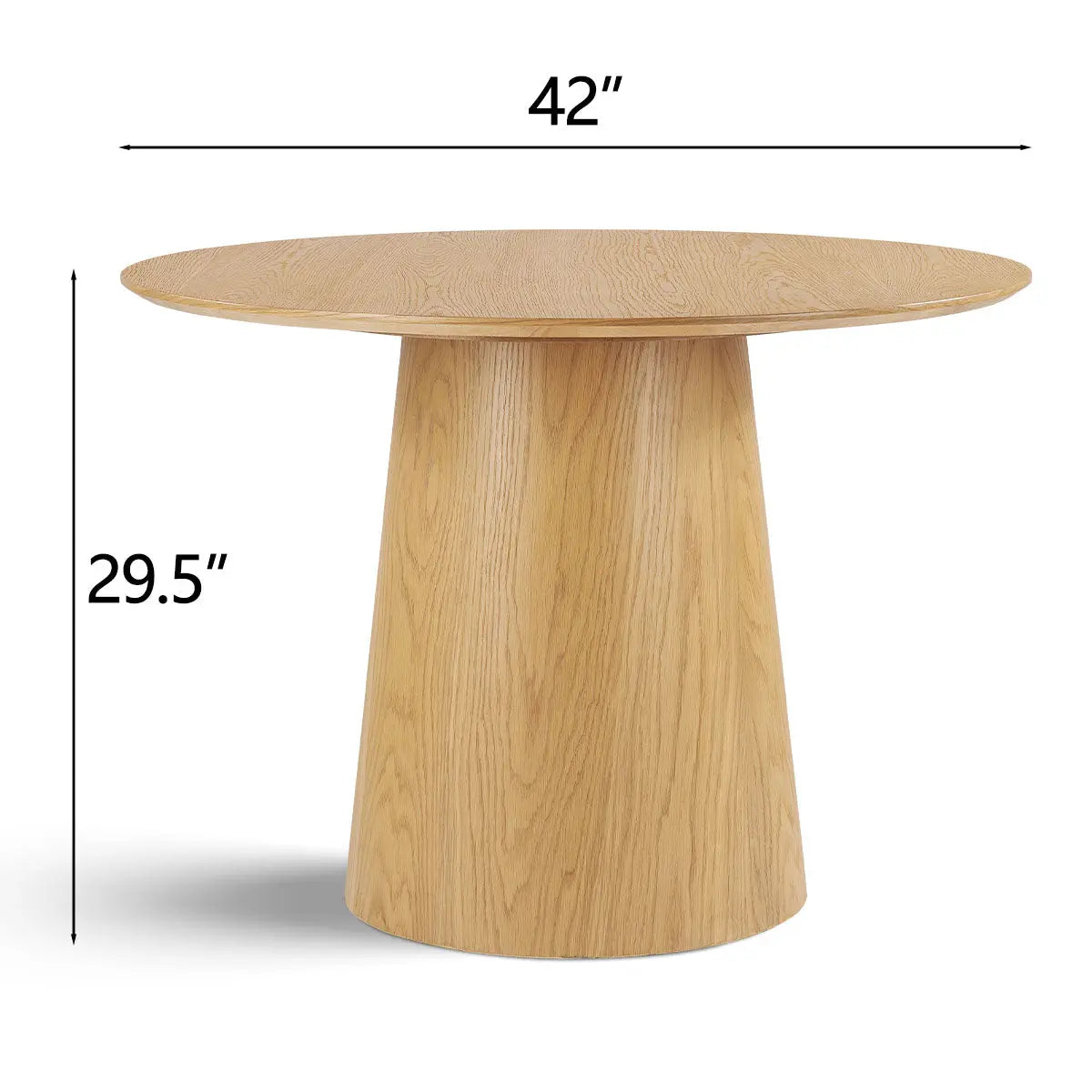 Saigong 42" Wooden Dining Table, Round Table For Small Apartment The Pop Maison