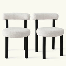 Set of 2 Shaun Boucle Dining Chairs The Pop Maison