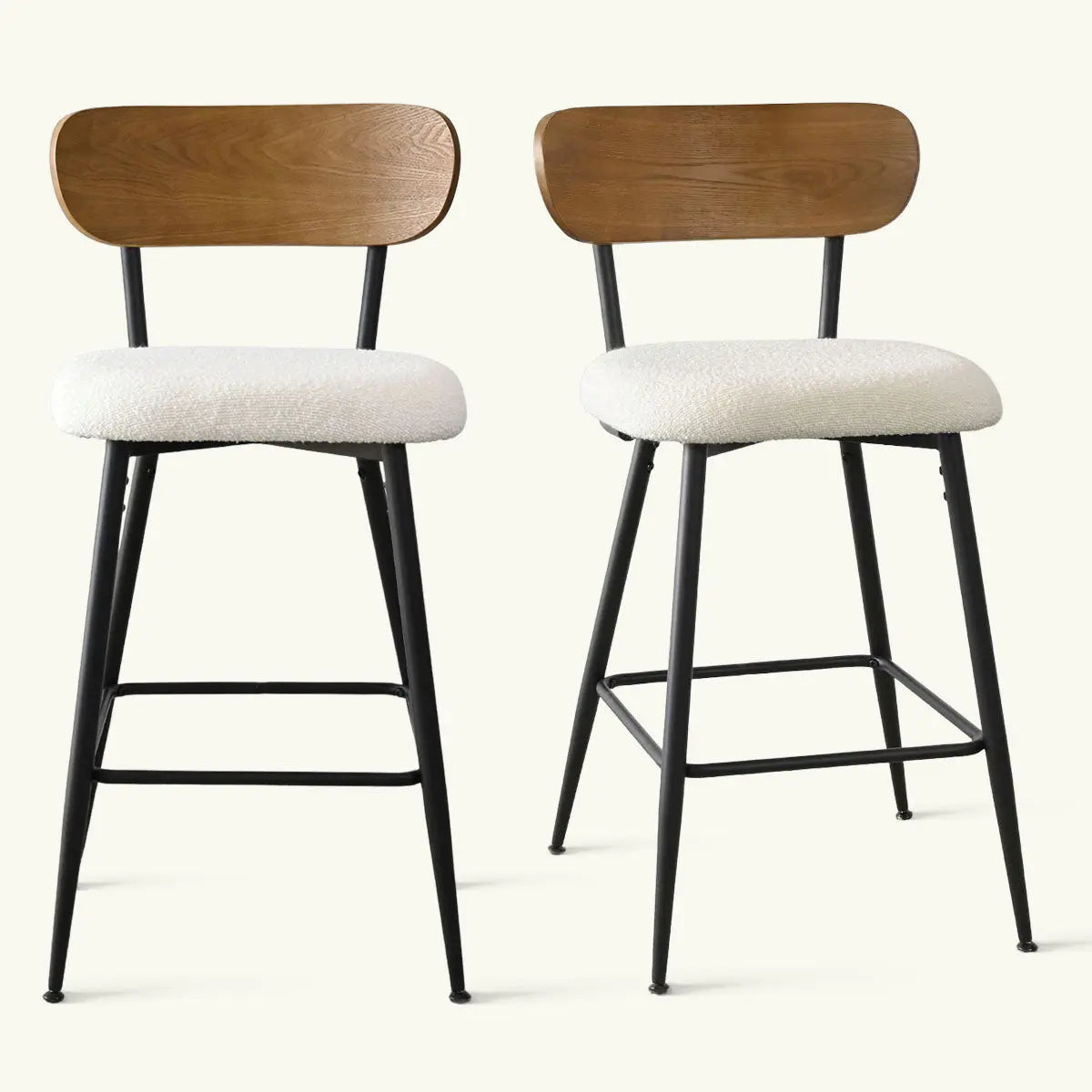 Skagen Boucle Counter Stool with Ash Back - The Pop Maison