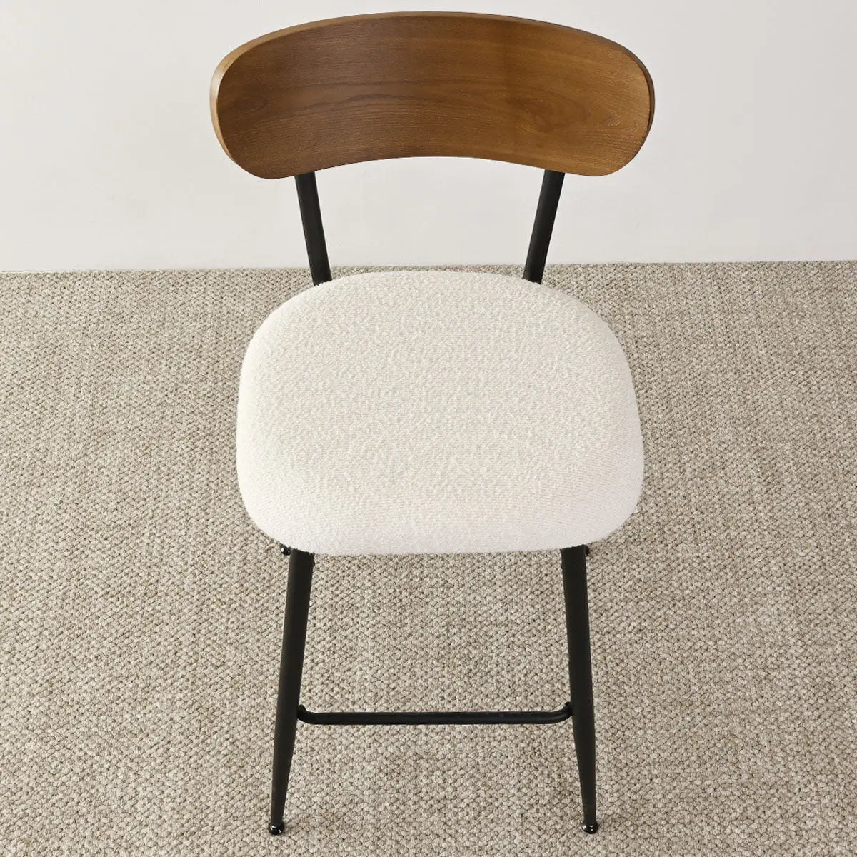 Skagen Boucle Counter Stool with Ash Back - The Pop Maison