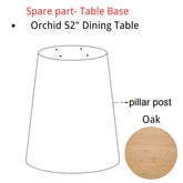 Spare Part-Orchid 52" Solid Oak Pedestal Table Base - The Pop Maison