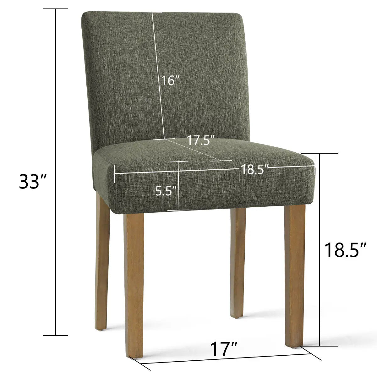 North Linen Blend Dining Chair (Set of 2) The Pop Maison