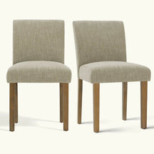 North Linen Blend Dining Chair (Set of 2) The Pop Maison