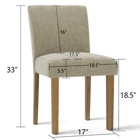 North Linen Blend Dining Chair (Set of 2) The Pop Maison