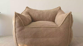 Boring Upholstered Bean Bag Sofa Set Of 3, Loveseat, Accent Chair, Ottoman,