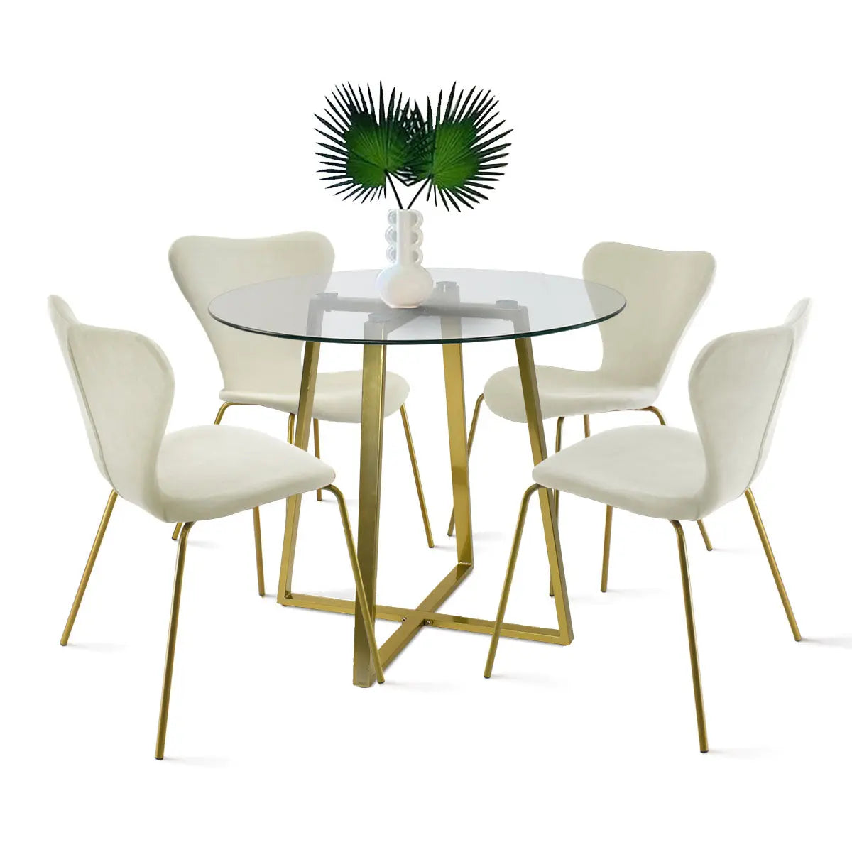 Flavia 4 - Person Glass Dining Set