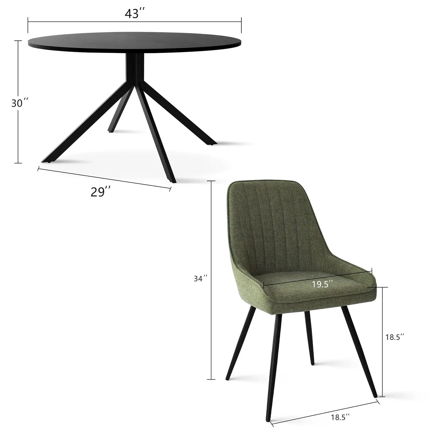 Jonesbo 4- Person Round Dining Set