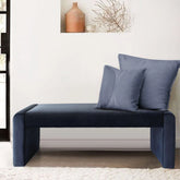 Kaia 47" Velvet and Faux Leather Bench - Elegant and Versatile Seating - The Pop Maison