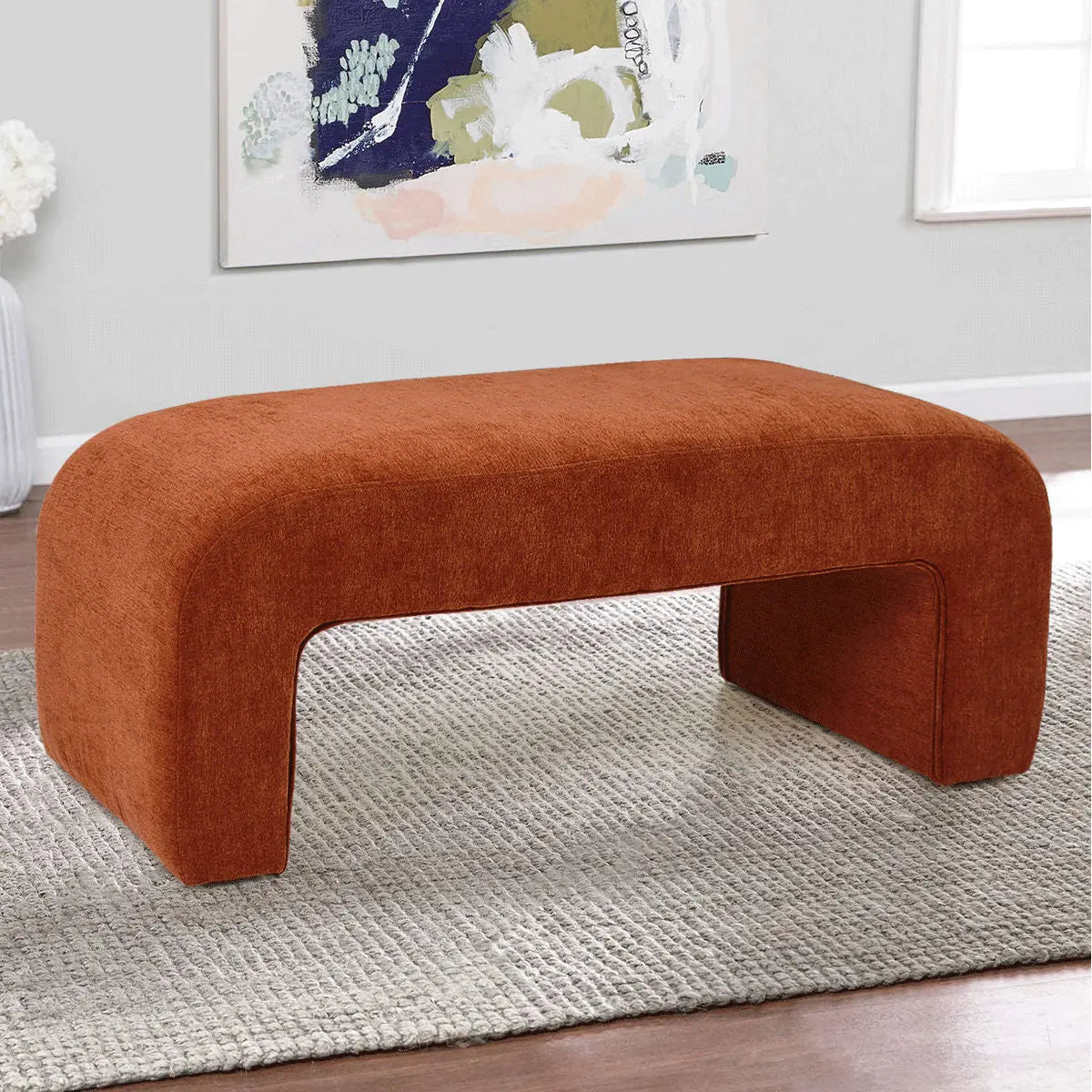 Lily 47" Chenille Bench