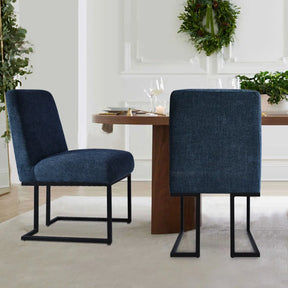 Mason Dining Chair with Black Legs - Set of 2 for Modern Dining Room