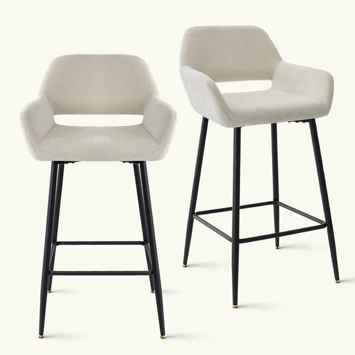 William 27"H Counter Stool with Arms (Set of 2)