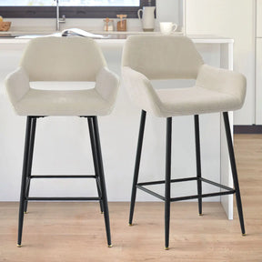 William 27"H Counter Stool with Arms (Set of 2)