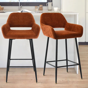 William 27"H Counter Stool with Arms (Set of 2)