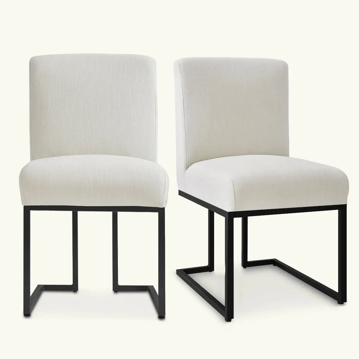 Maison Dining Chair with Black Legs - Set of 2 for Modern Dining Room